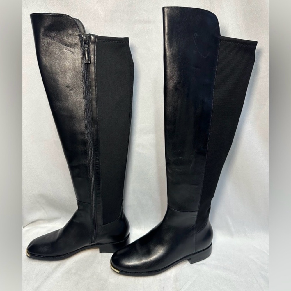 NWOT Cole Hann Black Knee-High Riding Boots